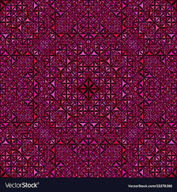 Pink repeating kaleidoscope pattern background vector image