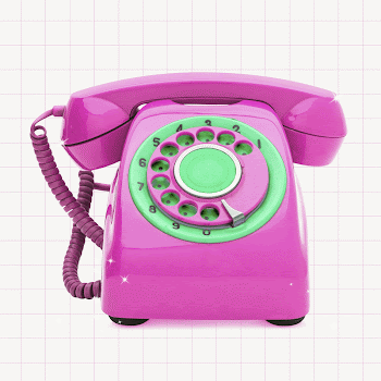 Pink retro telephone, funky design | Free Photo - rawpixel