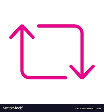 pink retweet arrows icon