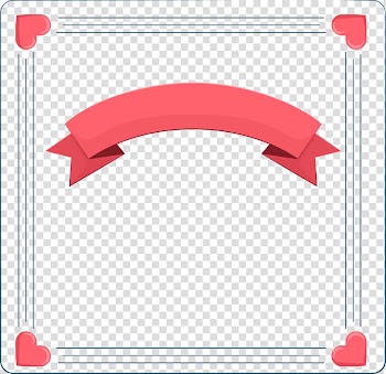 Pink ribbon animated illustration, Euclidean Web banner Icon, hand-drawn borders and banners transparent background PNG clipart