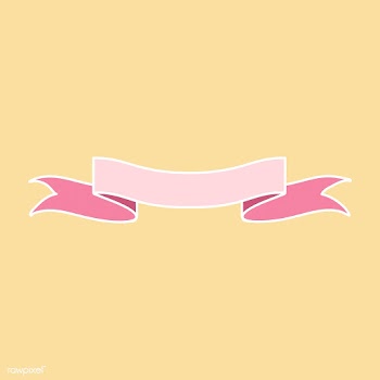 Pink ribbon banner doodle style vector | Free stock vector - 519740