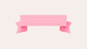 Pink ribbon banner vector, decorative label… | Free stock illustration | High Resolution graphic