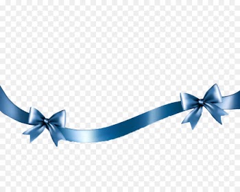 Pink ribbon Blue - Blue ribbon bow 