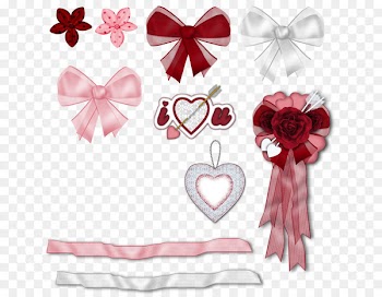 Pink ribbon Butterfly Pink ribbon - Hand-painted pink ribbons and bows 
