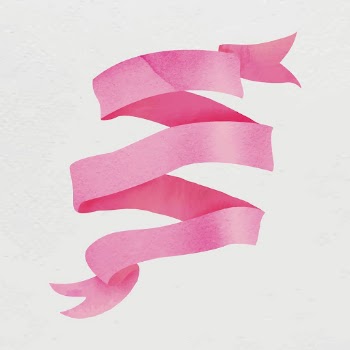 Pink ribbon collage element, watercolor | Free Vector - rawpixel