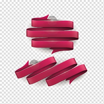 Pink ribbon illustration collage, Red ribbon Awareness ribbon, purple ribbon transparent background PNG clipart