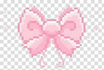 , pink ribbon pixel art transparent background PNG clipart