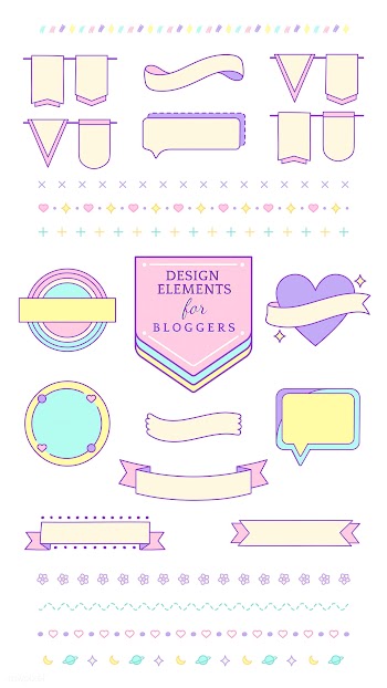 Pink ribbons and badges | Free stock vector - 594559