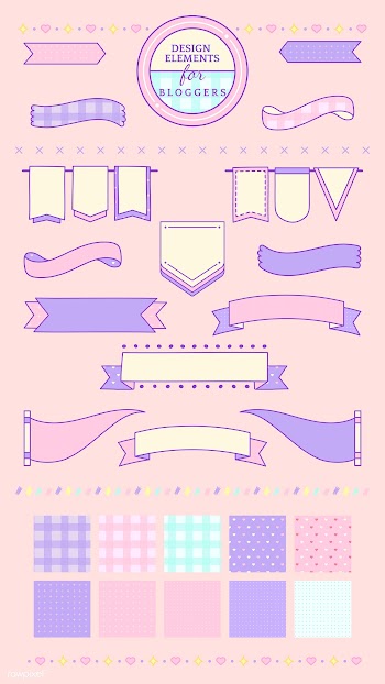 Pink ribbons and badges | Free stock vector - 594560