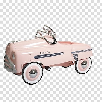Pink ride-on toy transparent background PNG clipart