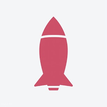 Pink rocket icon on white background | Free stock vector - 457502
