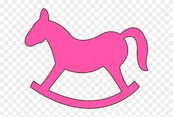 Pink Rocking Horse Clip Art - Baby Pink Rocking Horse