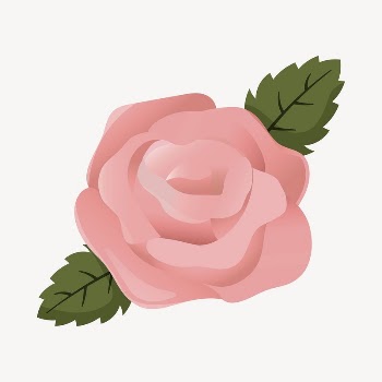 Pink rose clipart, cute cartoon | Free PSD Illustration - rawpixel
