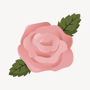 Pink rose collage element, cute | Free Vector Illustration - rawpixel