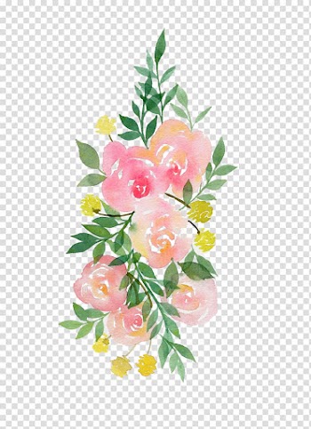 Pink rose , Flower Paper Watercolor painting, watercolor flower transparent background PNG clipart