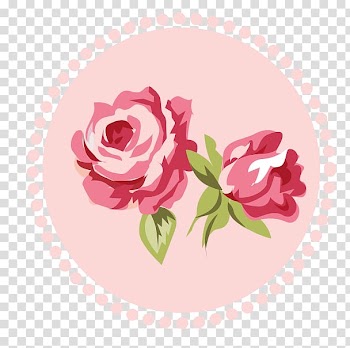 Pink rose flower , Shabby chic Rose Flower Pink , leaf frame transparent background PNG clipart