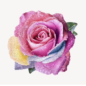 Pink rose flower sticker, Valentine's | Free PSD - rawpixel
