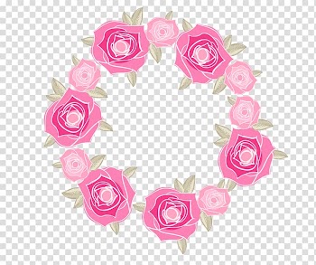 Pink rose illustration, Still Life: Pink Roses Beach rose Garden roses, Pink rose flower decorative borders transparent background PNG clipart