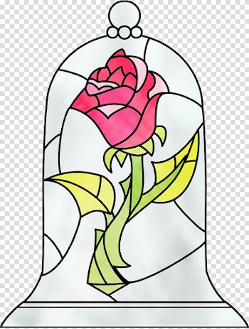 Pink rose inside bell illustration, Belle Beast T-shirt Drawing Rose, Beauty And The Beast HD transparent background PNG clipart