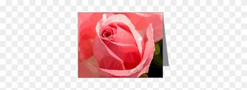 Pink Rose Low Poly Floral Note Cards - Rose