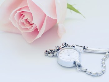 Pink Rose Near Watch