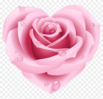 Pink Rose - Rose Heart Clipart