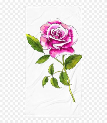 Pink Rose Towel - Hybrid Tea Rose
