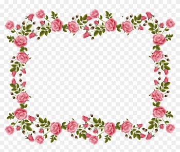 Pink Rose Wallpaper Border Hd Wallpaper - Flower Border Png