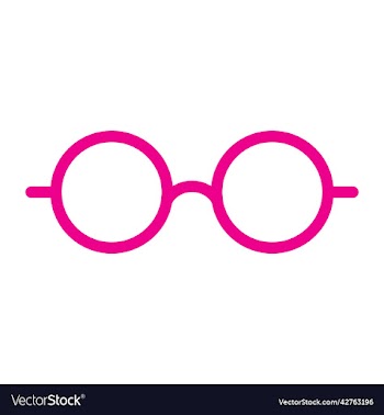 pink round eyeglasses icon