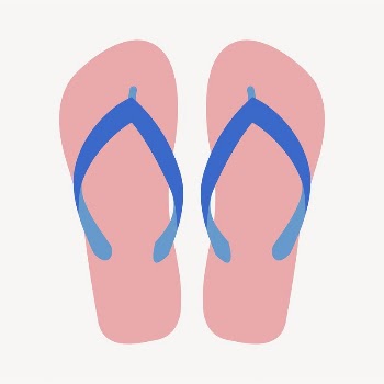 Pink sandals clipart, object illustration | Free Vector - rawpixel
