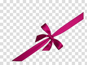 Pink sating ribbon and bow transparent background PNG clipart