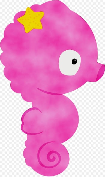 pink seahorse toy fish magenta