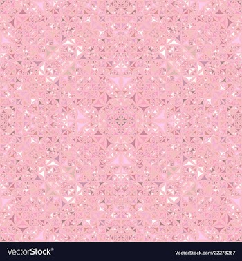 Pink seamless abstract curved shape kaleidoscope vector image