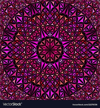 Pink seamless abstract curved triangle mosaic vector image