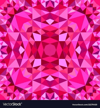 Pink seamless abstract triangle mosaic vector image