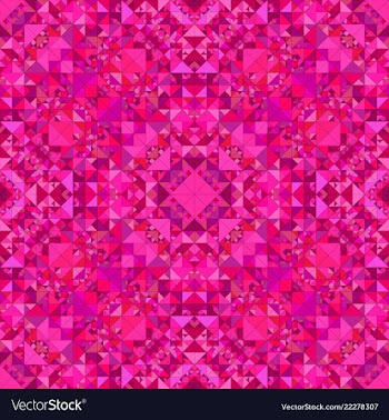 Pink seamless kaleidoscope pattern background vector image