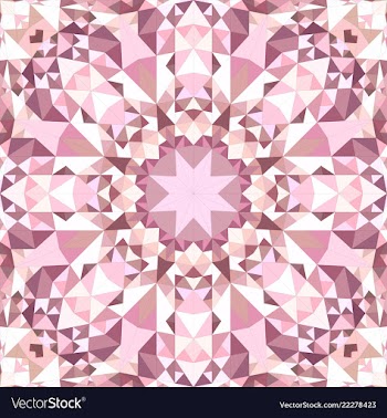 Pink seamless kaleidoscope pattern background vector image