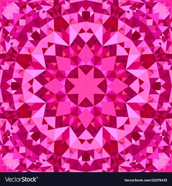 Pink seamless kaleidoscope pattern background vector image