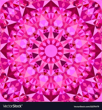 Pink seamless kaleidoscope pattern background vector image