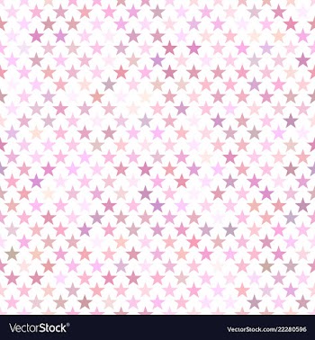 Pink seamless star pattern background - design vector image