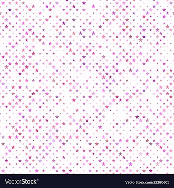 Pink seamless star pattern background - design vector image