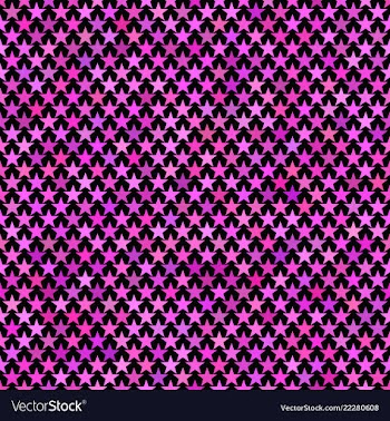 Pink seamless star pattern background - design vector image