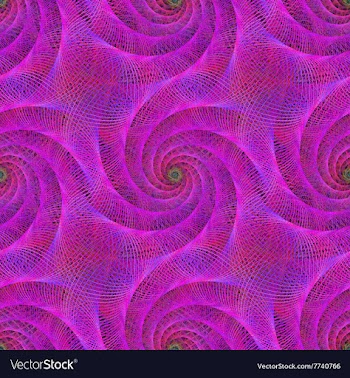 Pink seamless wired fractal spiral background vector image