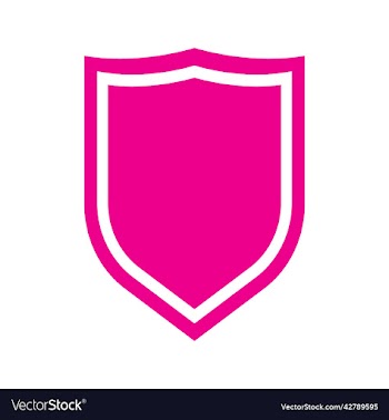 pink shield solid icon