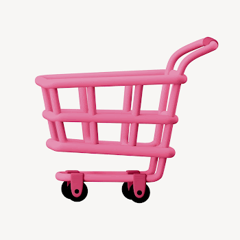 Pink shopping cart, 3D rendering | Free Photo - rawpixel