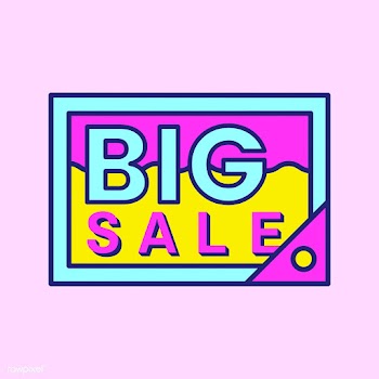 Pink shopping sale badge design | Free stock vector - 464192