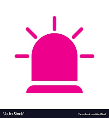 pink siren icon or logo