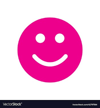 pink smile solid icon