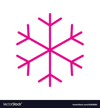 pink snowflake icon or logo