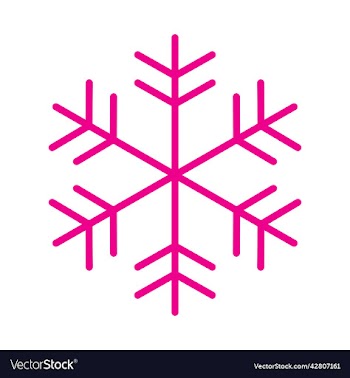 pink snowflake icon or logo